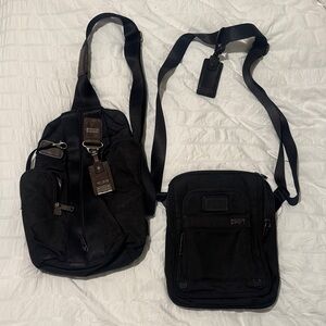 Tumi Black Men's Messenger Bag Duo
